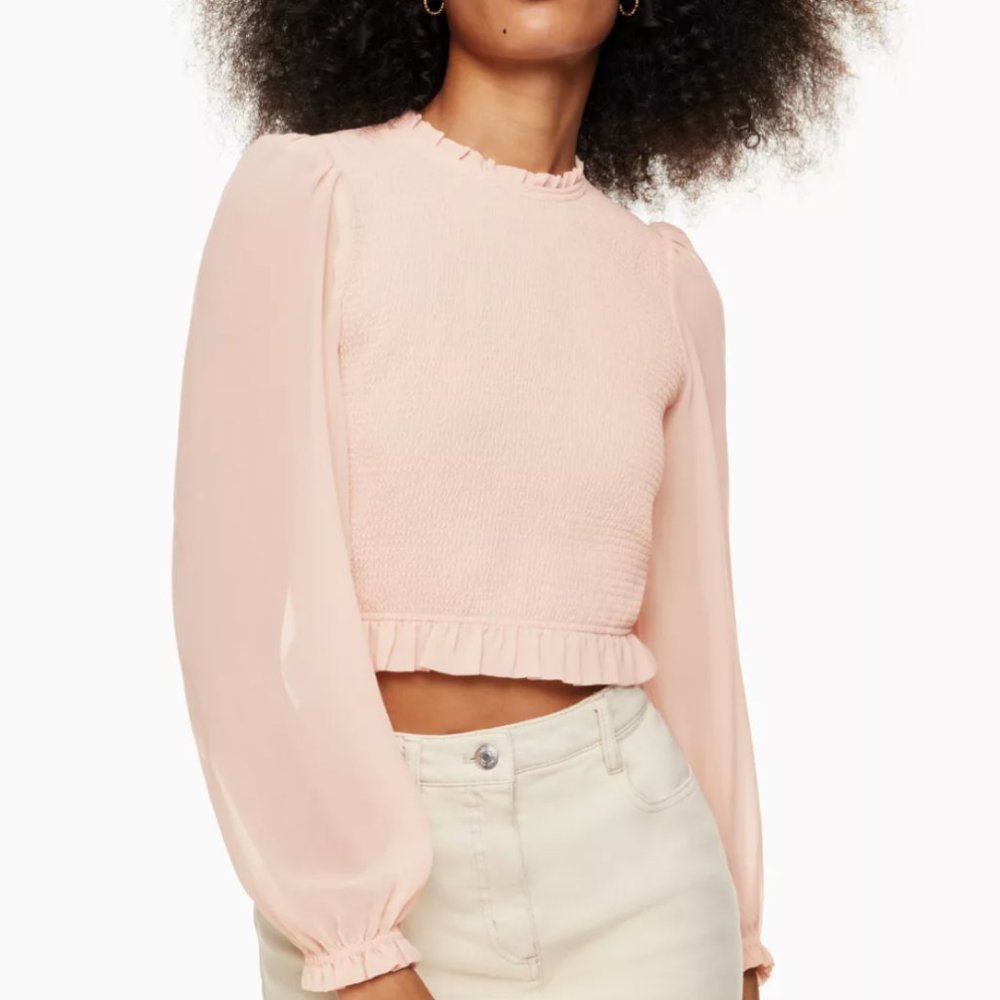 Aritzia Wilfred Tempest Blouse in Black NWOT
